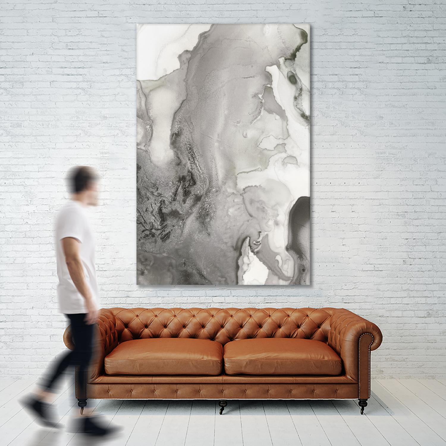 Mint Bubbles III Grey Version by PI Studio on GIANT ART - white abstract