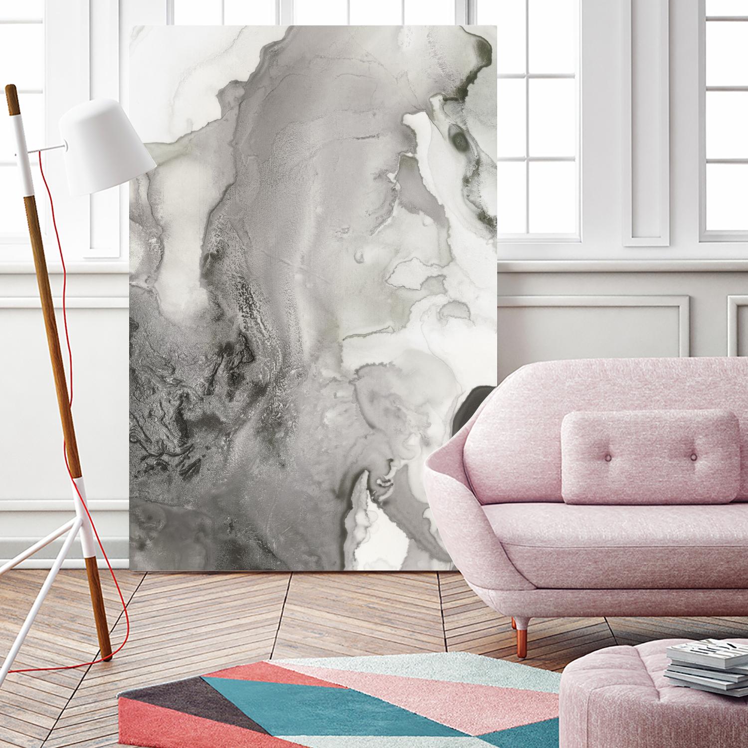 Mint Bubbles III Grey Version by PI Studio on GIANT ART - white abstract