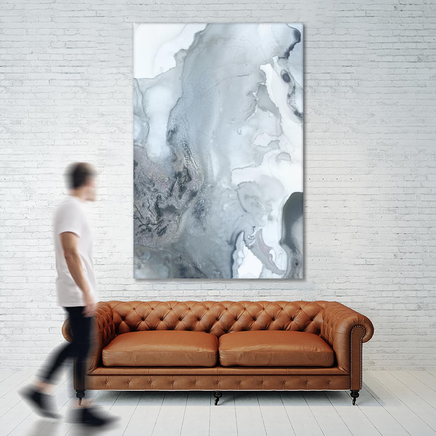 Mint Bubbles III Indigo Version by PI Studio on GIANT ART - white abstract