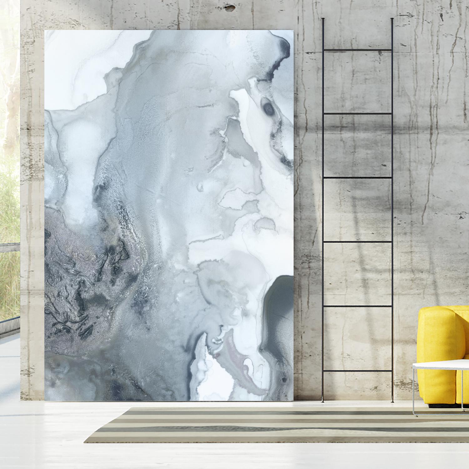 Mint Bubbles III Indigo Version by PI Studio on GIANT ART - white abstract