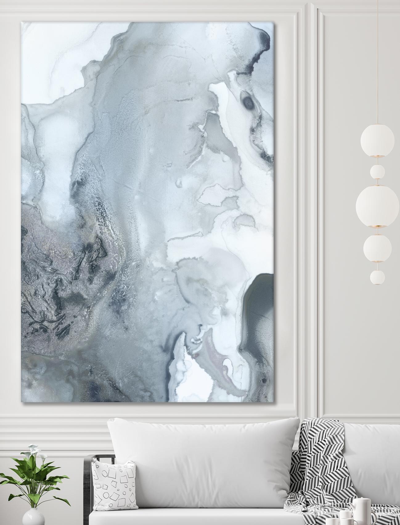 Mint Bubbles III Indigo Version by PI Studio on GIANT ART - white abstract