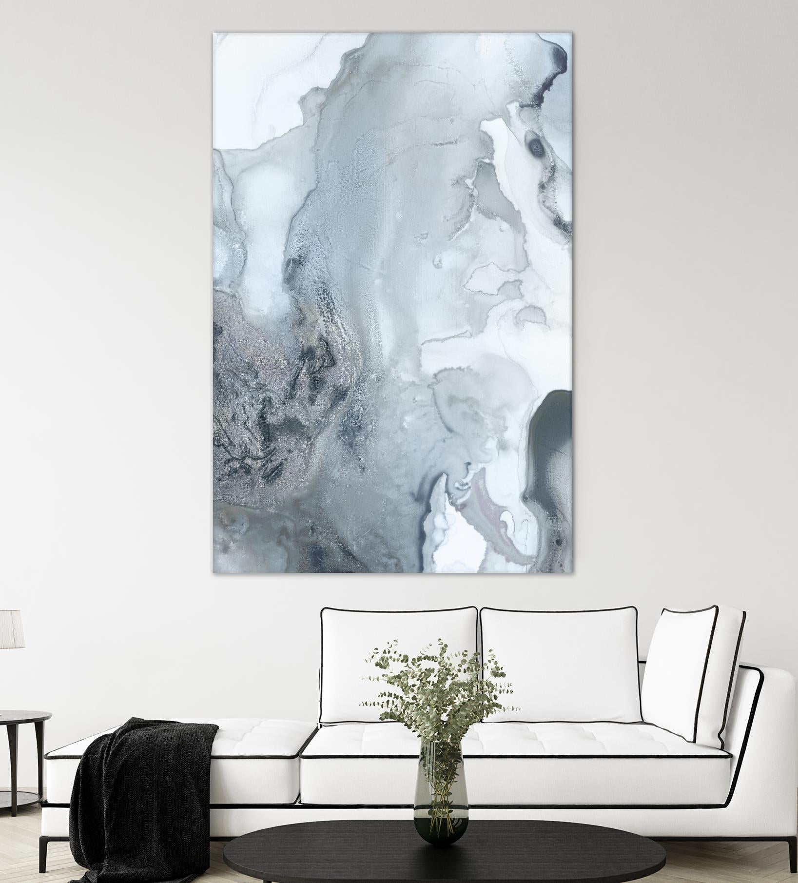 Mint Bubbles III Indigo Version by PI Studio on GIANT ART - white abstract