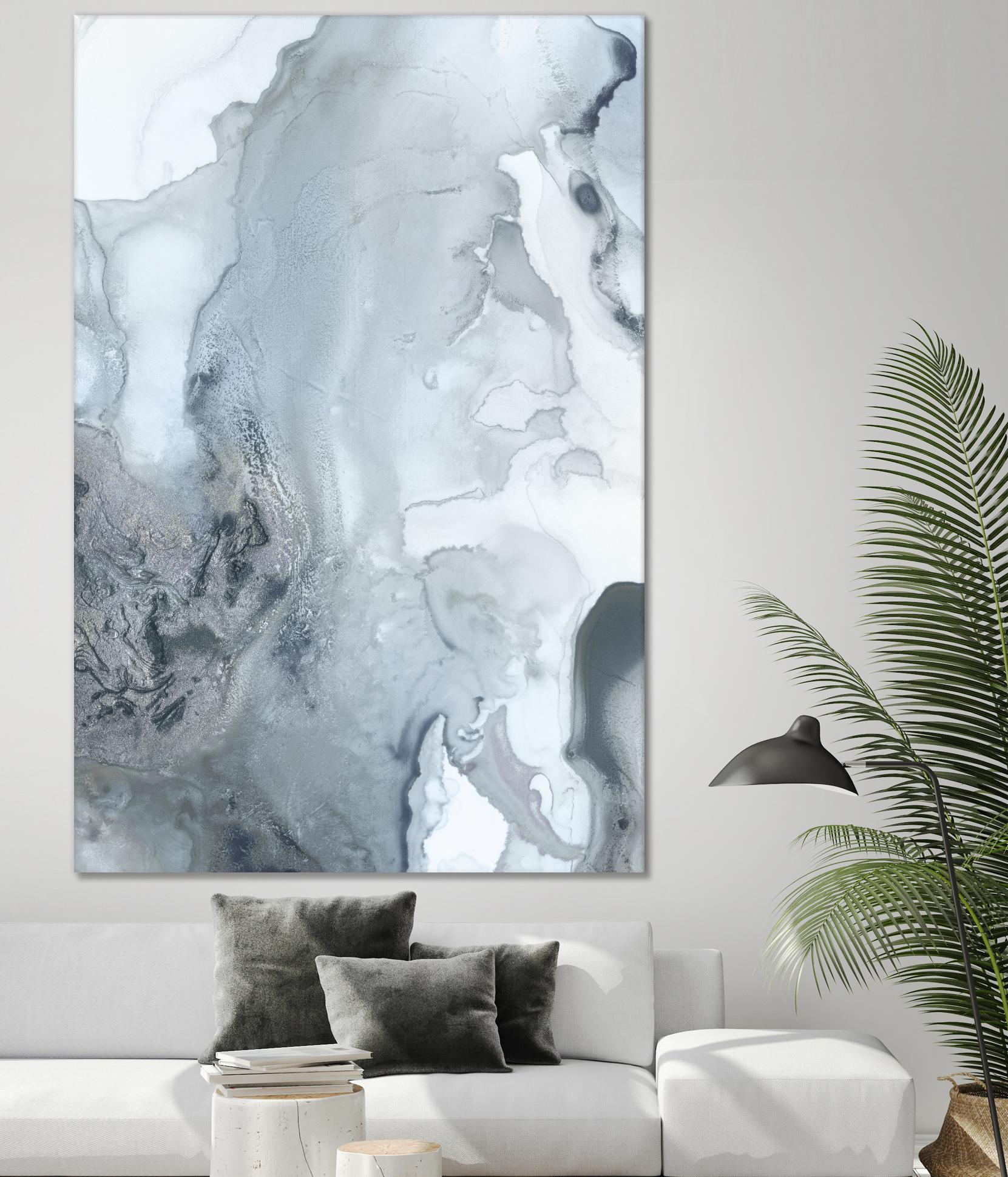 Mint Bubbles III Indigo Version by PI Studio on GIANT ART - white abstract