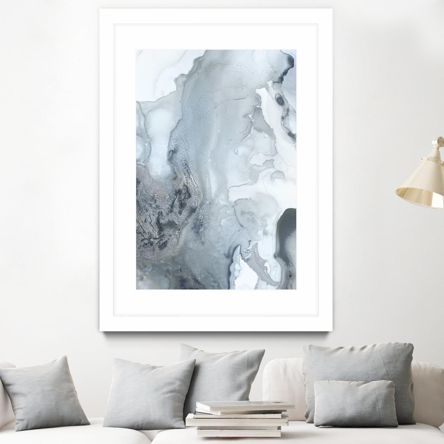 Mint Bubbles III Indigo Version by PI Studio on GIANT ART - white abstract