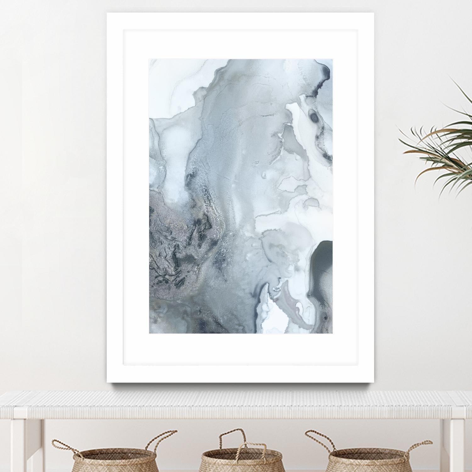 Mint Bubbles III Indigo Version by PI Studio on GIANT ART - white abstract