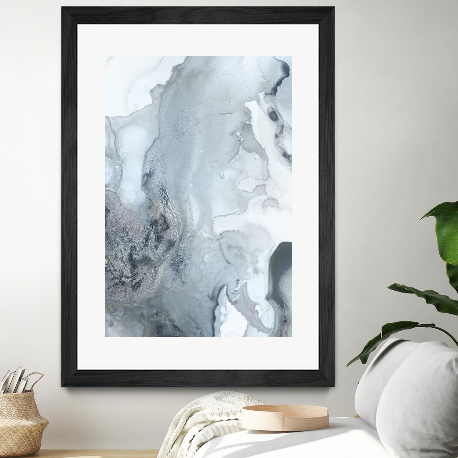 Mint Bubbles III Indigo Version by PI Studio on GIANT ART - white abstract