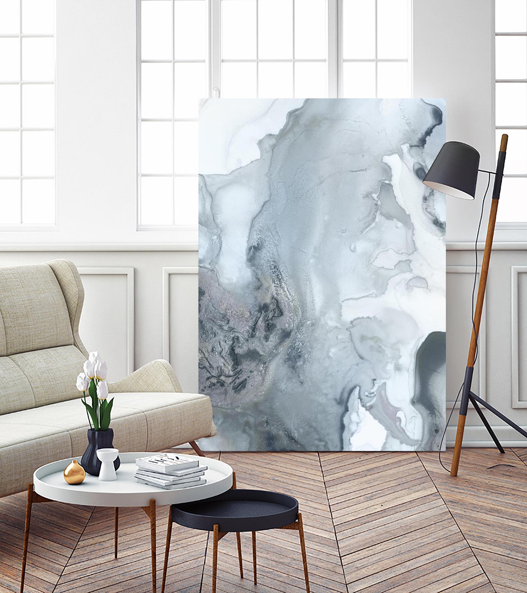 Mint Bubbles III Indigo Version by PI Studio on GIANT ART - white abstract