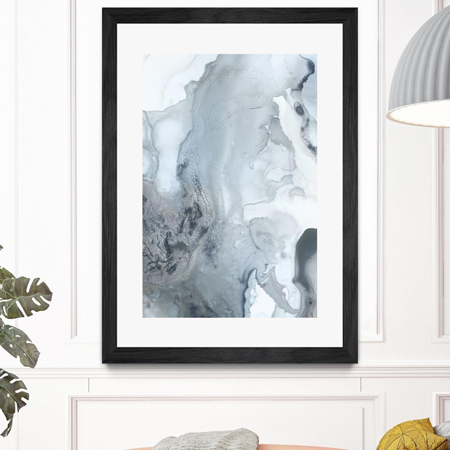 Mint Bubbles III Indigo Version by PI Studio on GIANT ART - white abstract