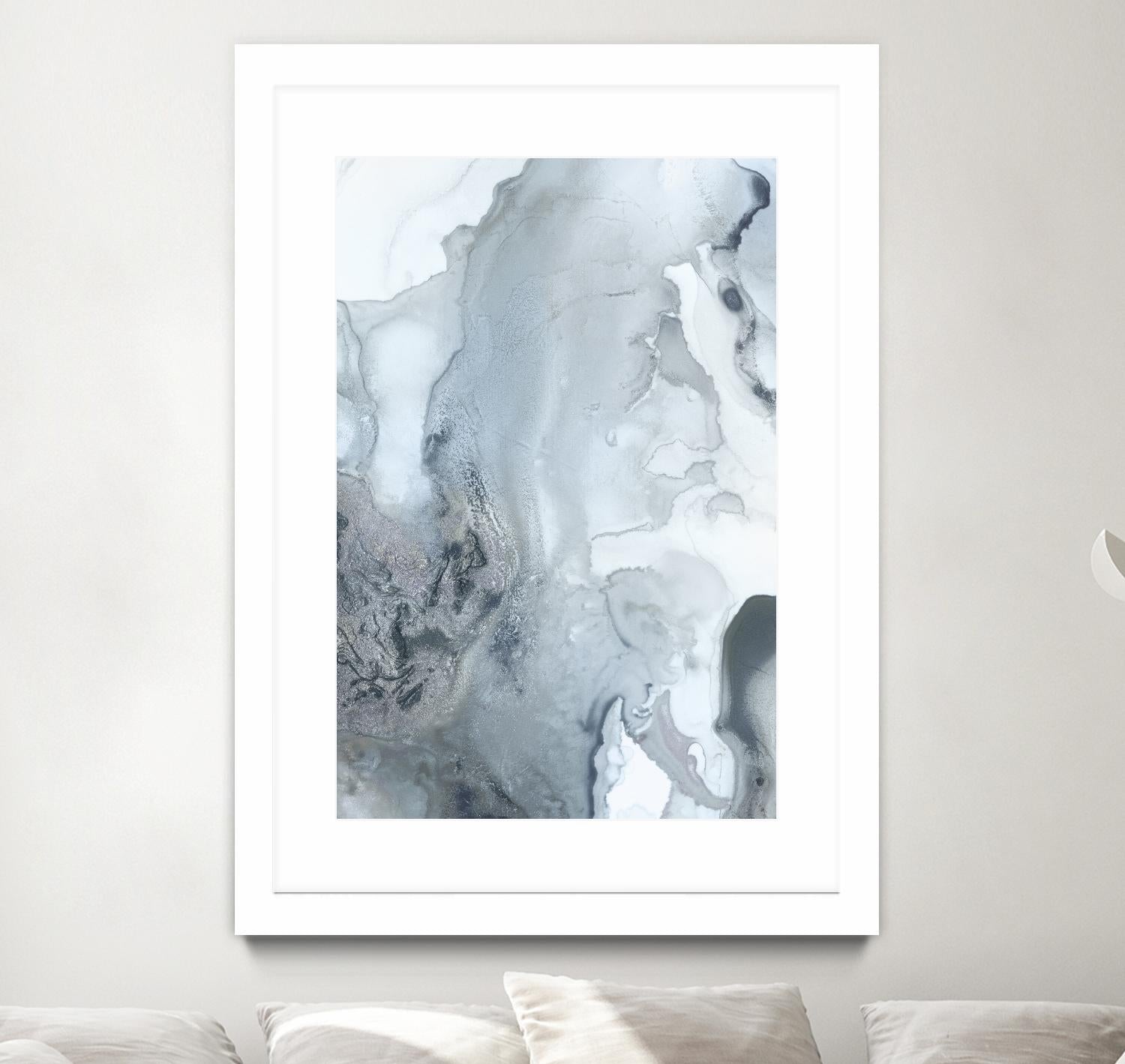 Mint Bubbles III Indigo Version by PI Studio on GIANT ART - white abstract