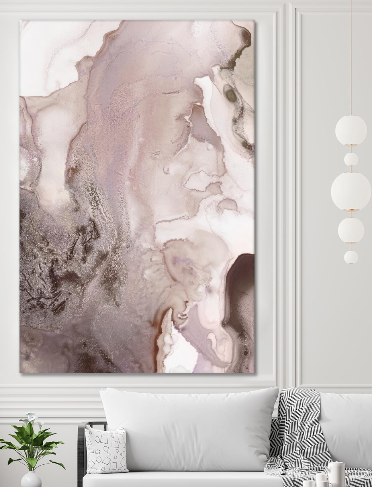 Mint Bubbles III Lavender Version by PI Studio on GIANT ART - white abstract