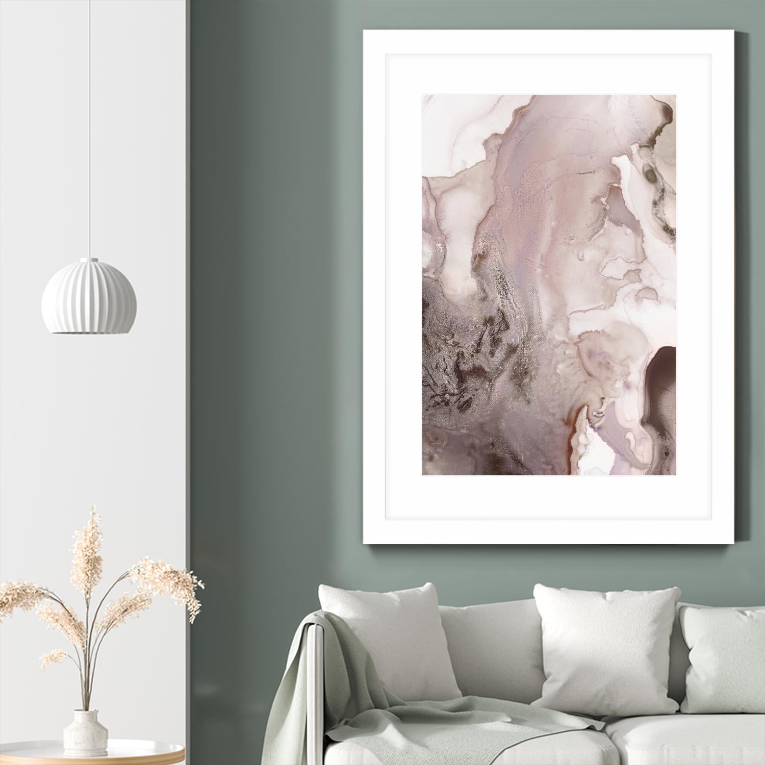 Mint Bubbles III Lavender Version by PI Studio on GIANT ART - white abstract