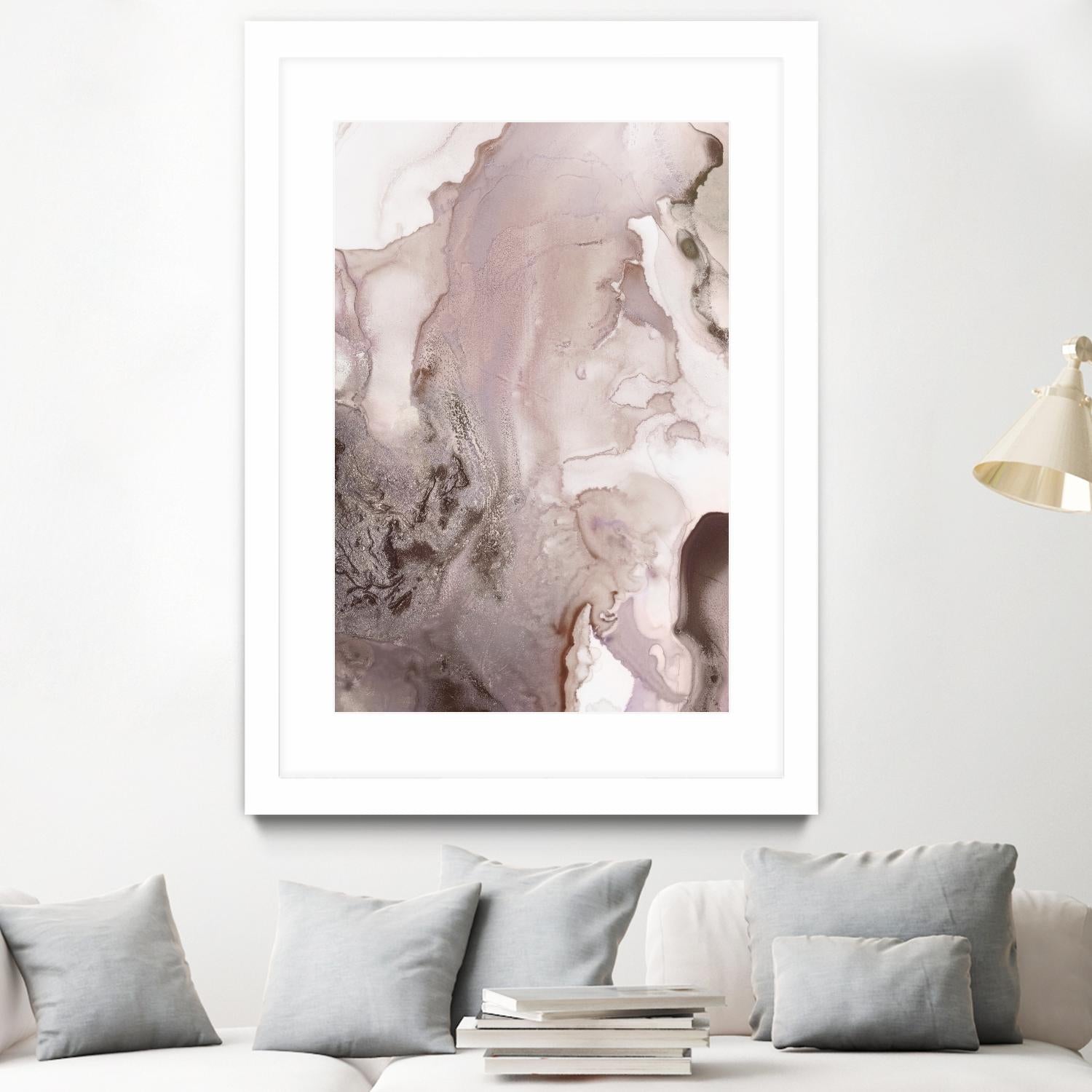 Mint Bubbles III Lavender Version by PI Studio on GIANT ART - white abstract