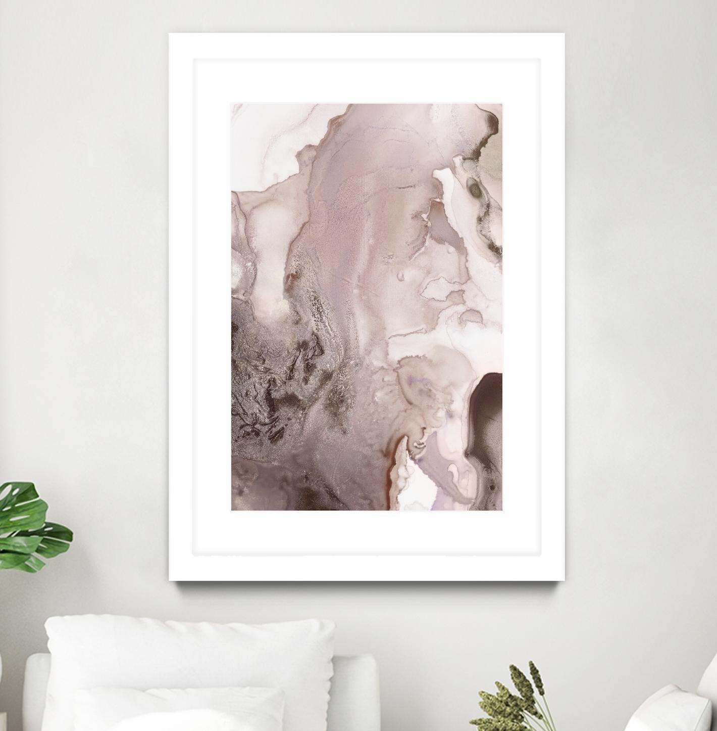 Mint Bubbles III Lavender Version by PI Studio on GIANT ART - white abstract