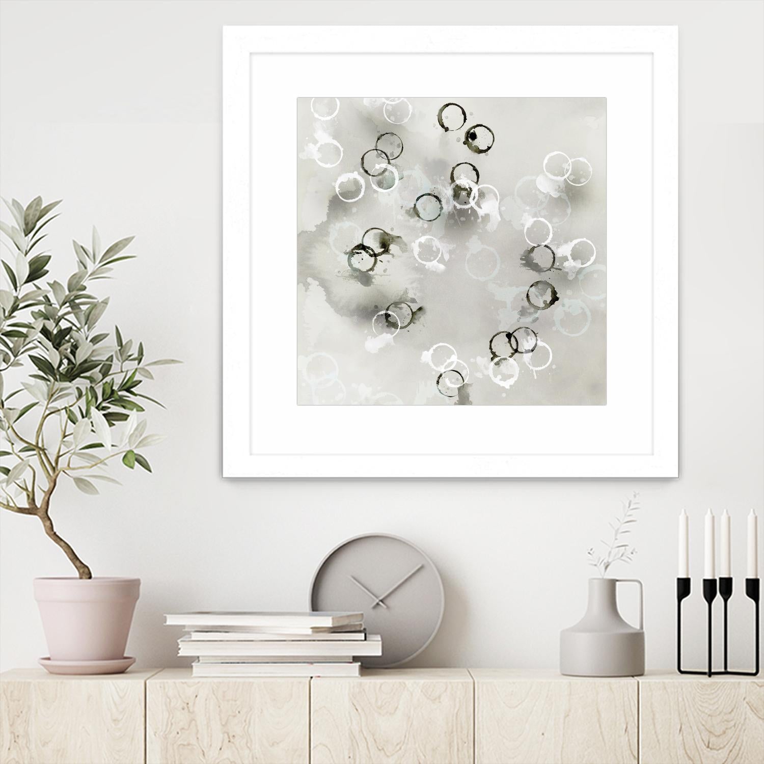 Stains I by PI Studio on GIANT ART - white abstract