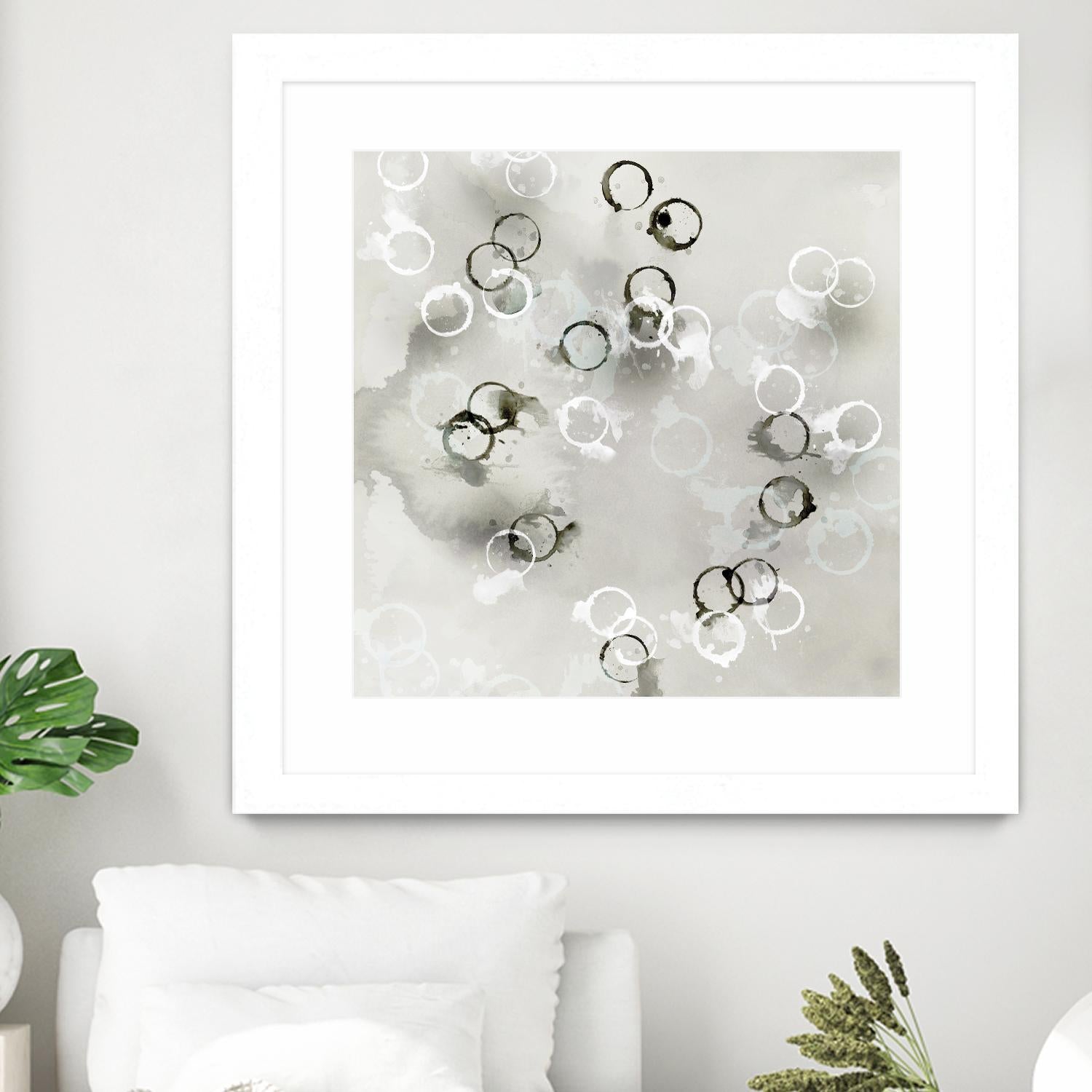 Stains I by PI Studio on GIANT ART - white abstract