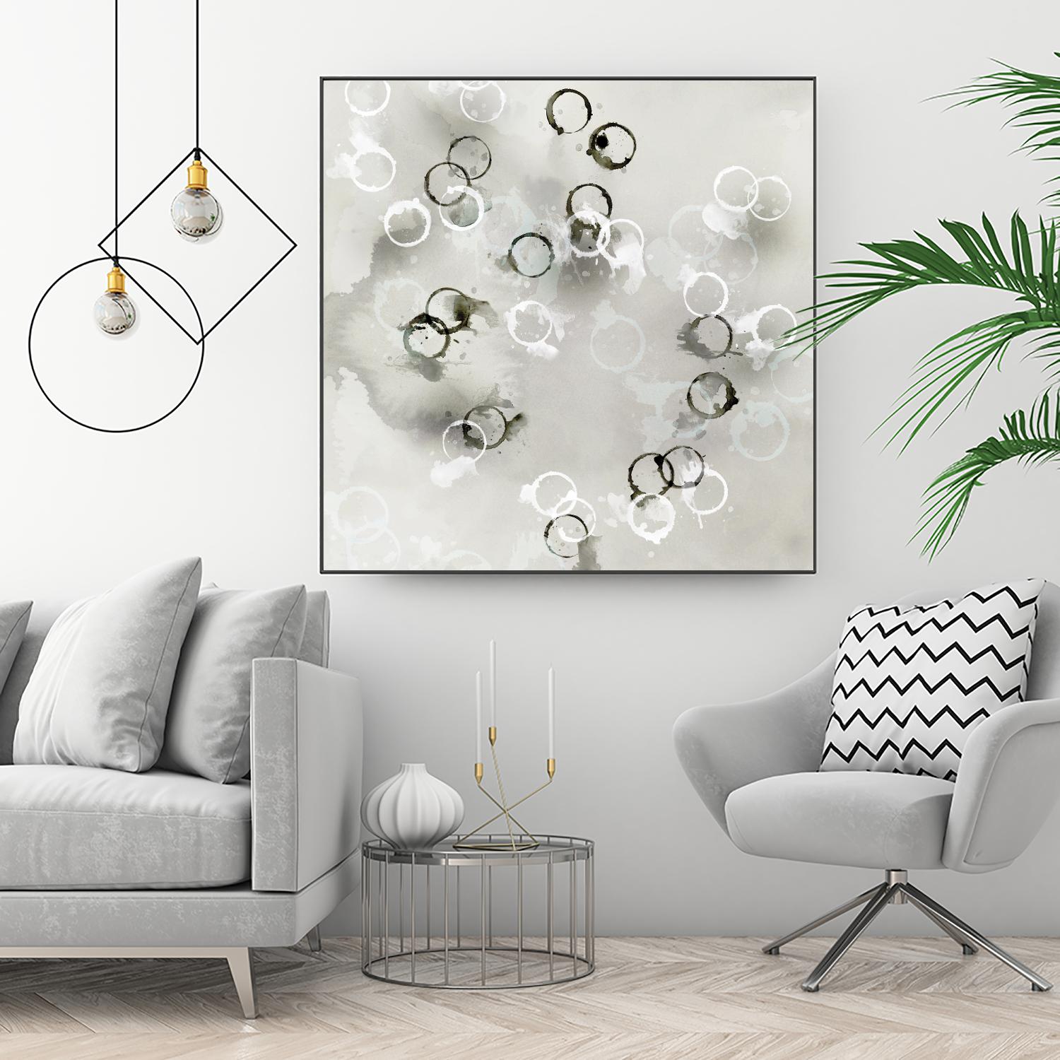 Stains I by PI Studio on GIANT ART - white abstract