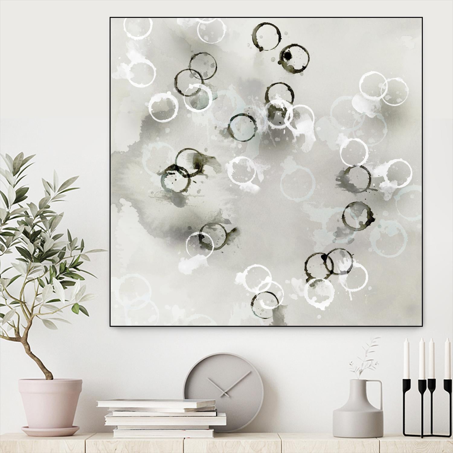 Stains I by PI Studio on GIANT ART - white abstract