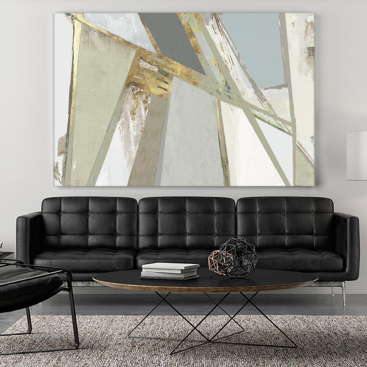 Warm Geometric I Neutral Version by PI Studio on GIANT ART - gold abstract