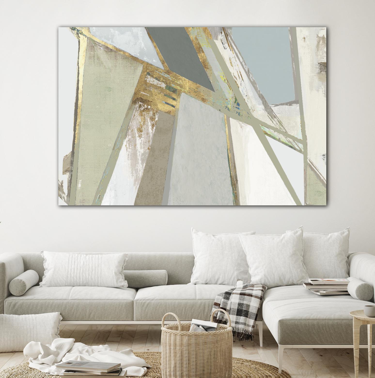 Warm Geometric I Neutral Version by PI Studio on GIANT ART - gold abstract