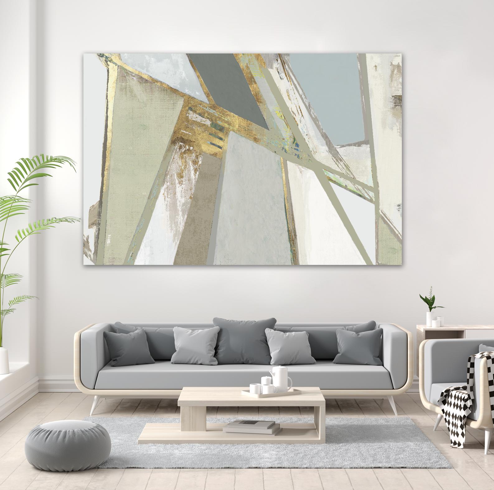 Warm Geometric I Neutral Version by PI Studio on GIANT ART - gold abstract