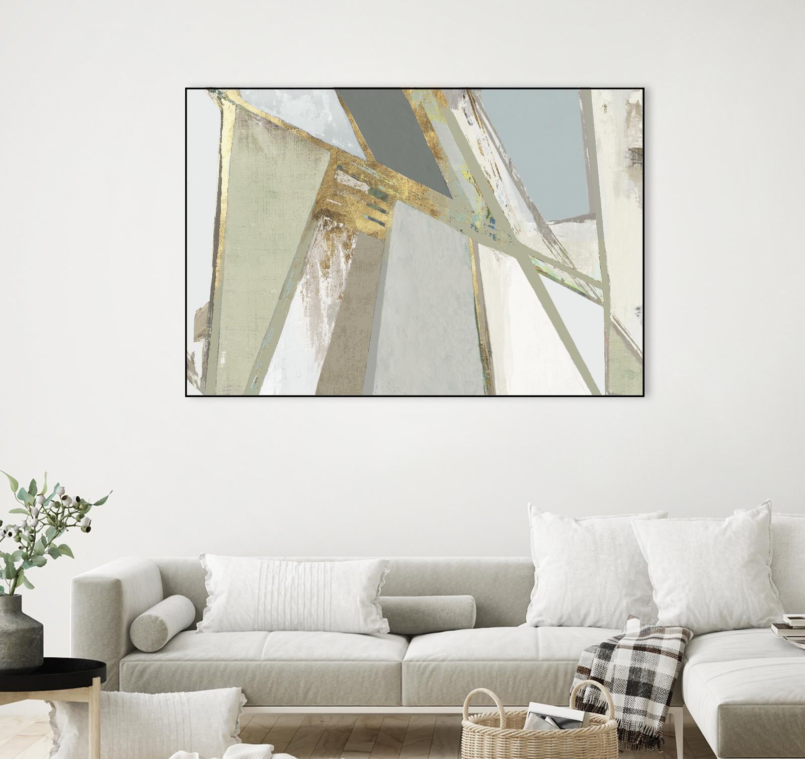 Warm Geometric I Neutral Version by PI Studio on GIANT ART - gold abstract