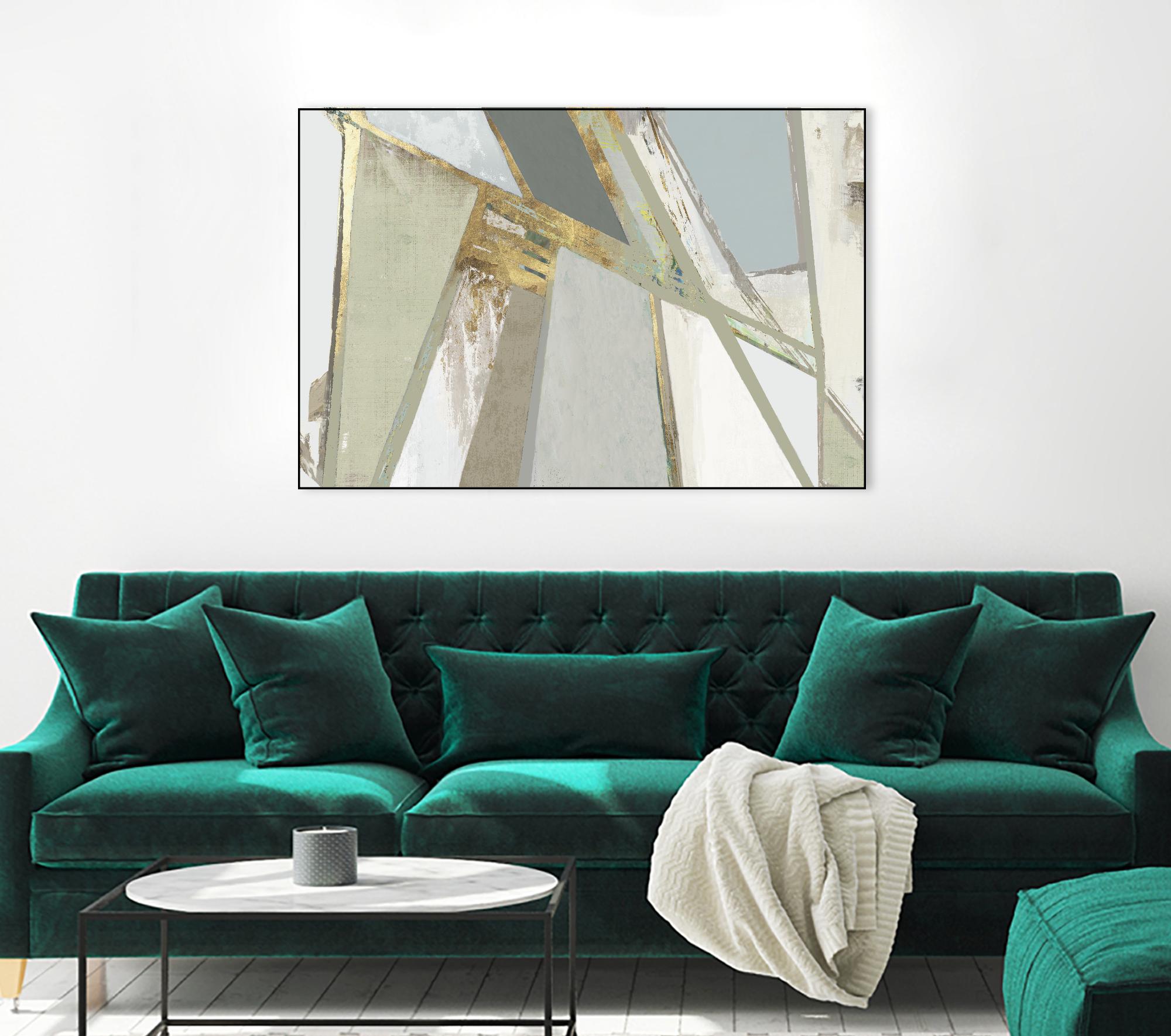 Warm Geometric I Neutral Version by PI Studio on GIANT ART - gold abstract