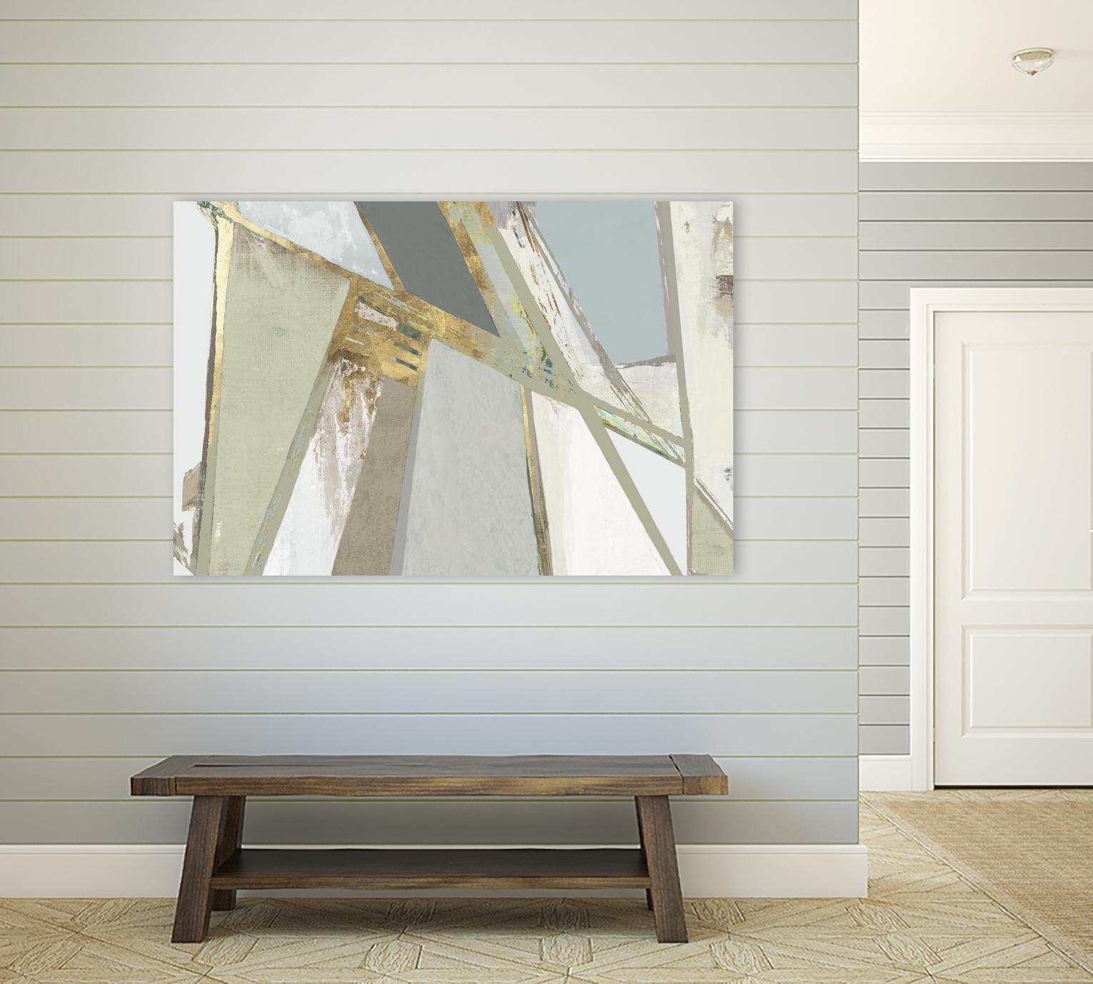 Warm Geometric I Neutral Version by PI Studio on GIANT ART - gold abstract