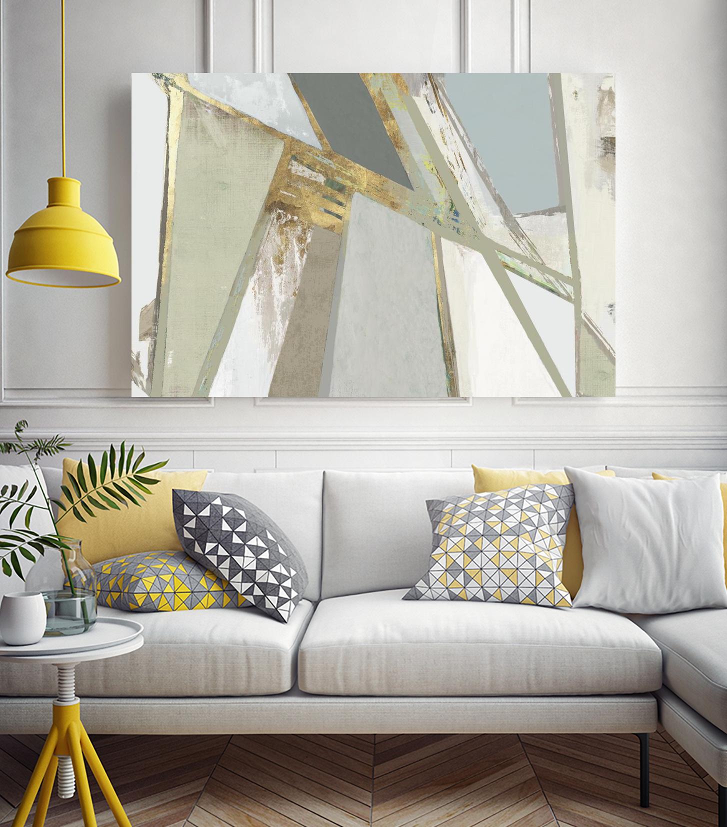 Warm Geometric I Neutral Version by PI Studio on GIANT ART - gold abstract