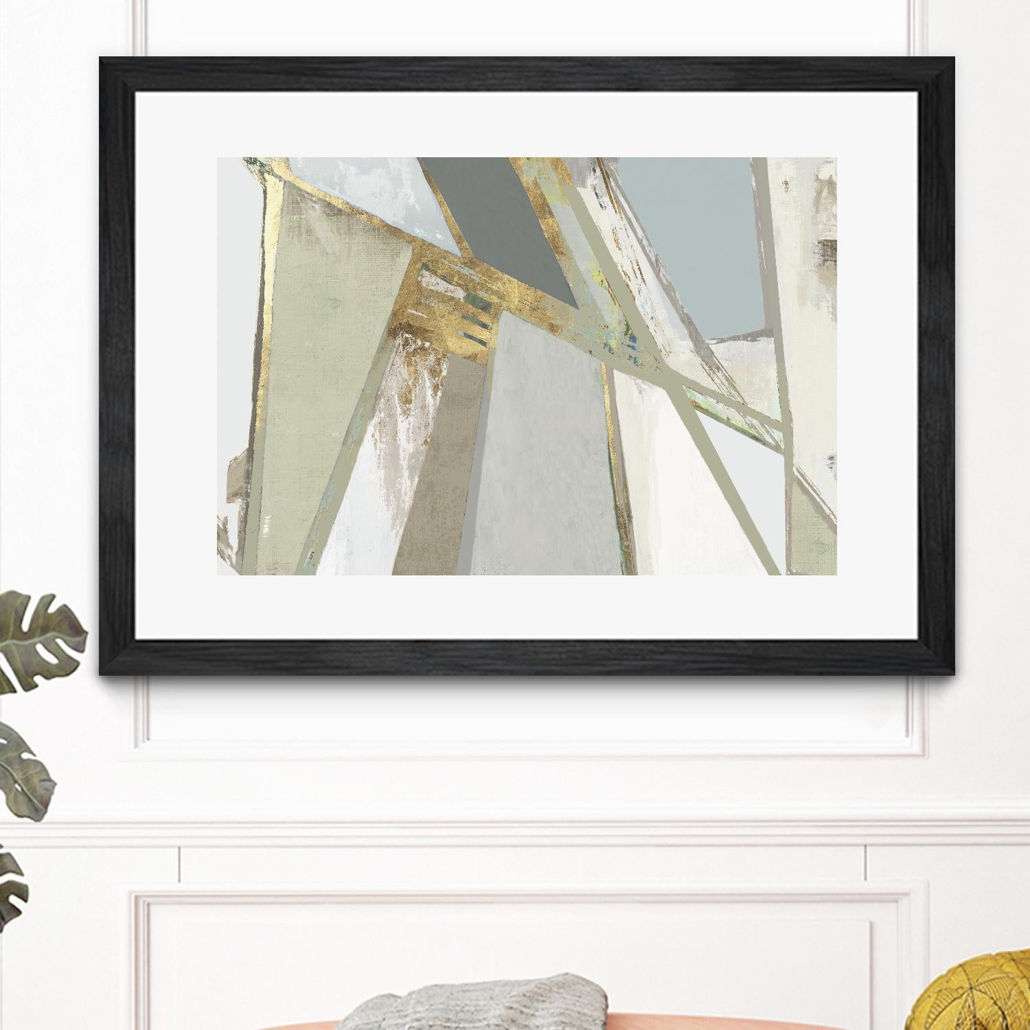 Warm Geometric I Neutral Version by PI Studio on GIANT ART - gold abstract