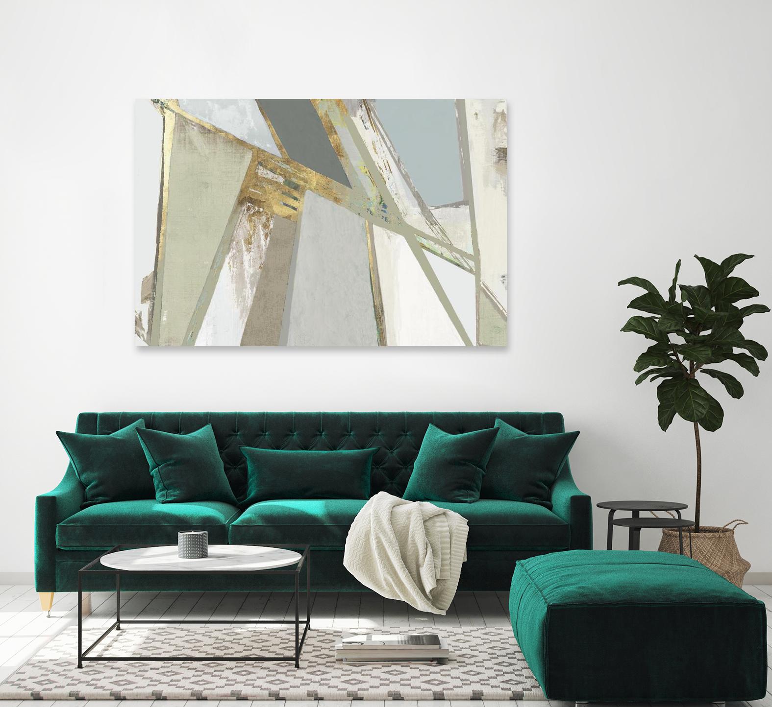 Warm Geometric I Neutral Version by PI Studio on GIANT ART - gold abstract