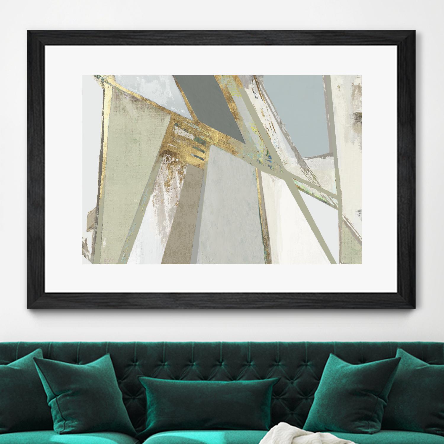 Warm Geometric I Neutral Version by PI Studio on GIANT ART - gold abstract