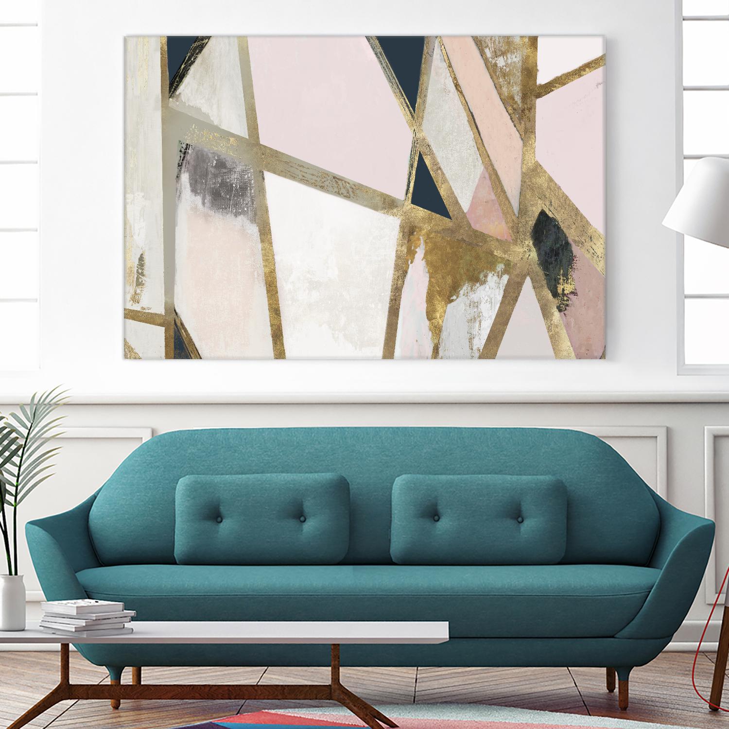 Warm Geometric II Blush Version by PI Studio on GIANT ART - pink abstract