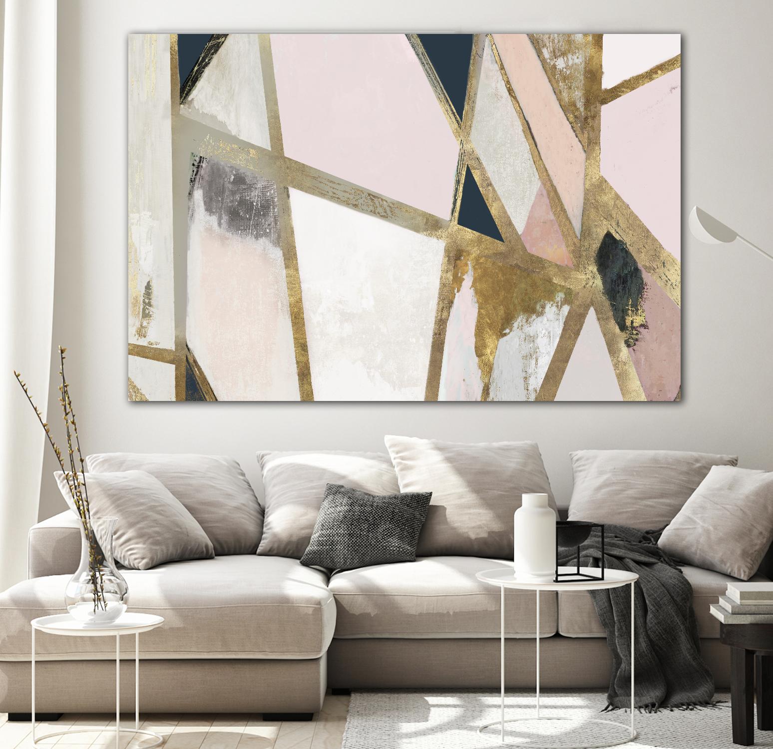 Warm Geometric II Blush Version by PI Studio on GIANT ART - pink abstract