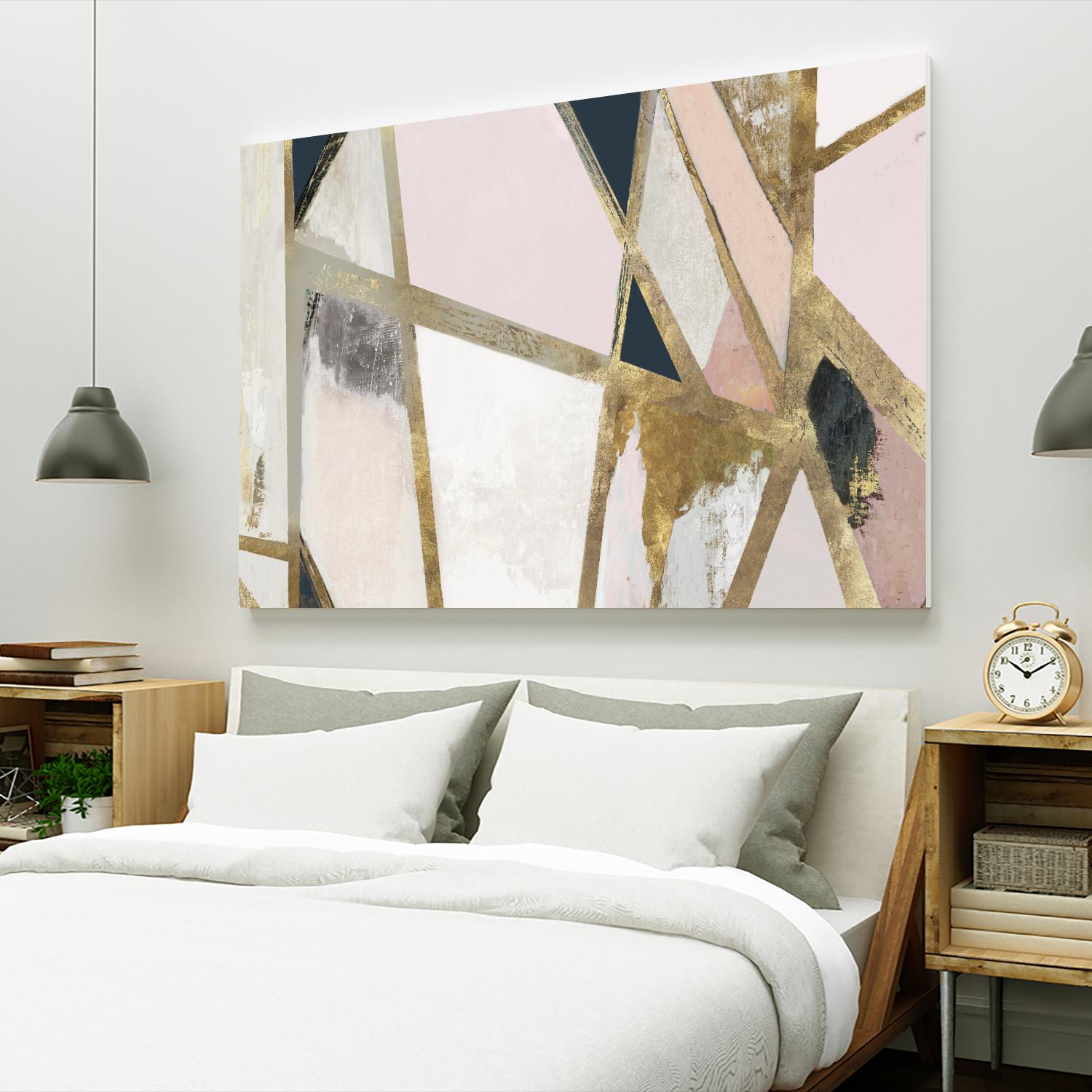 Warm Geometric II Blush Version by PI Studio on GIANT ART - pink abstract