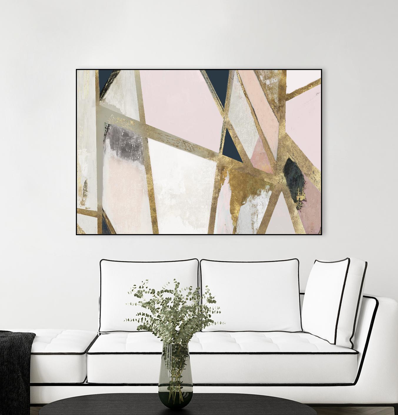Warm Geometric II Blush Version by PI Studio on GIANT ART - pink abstract