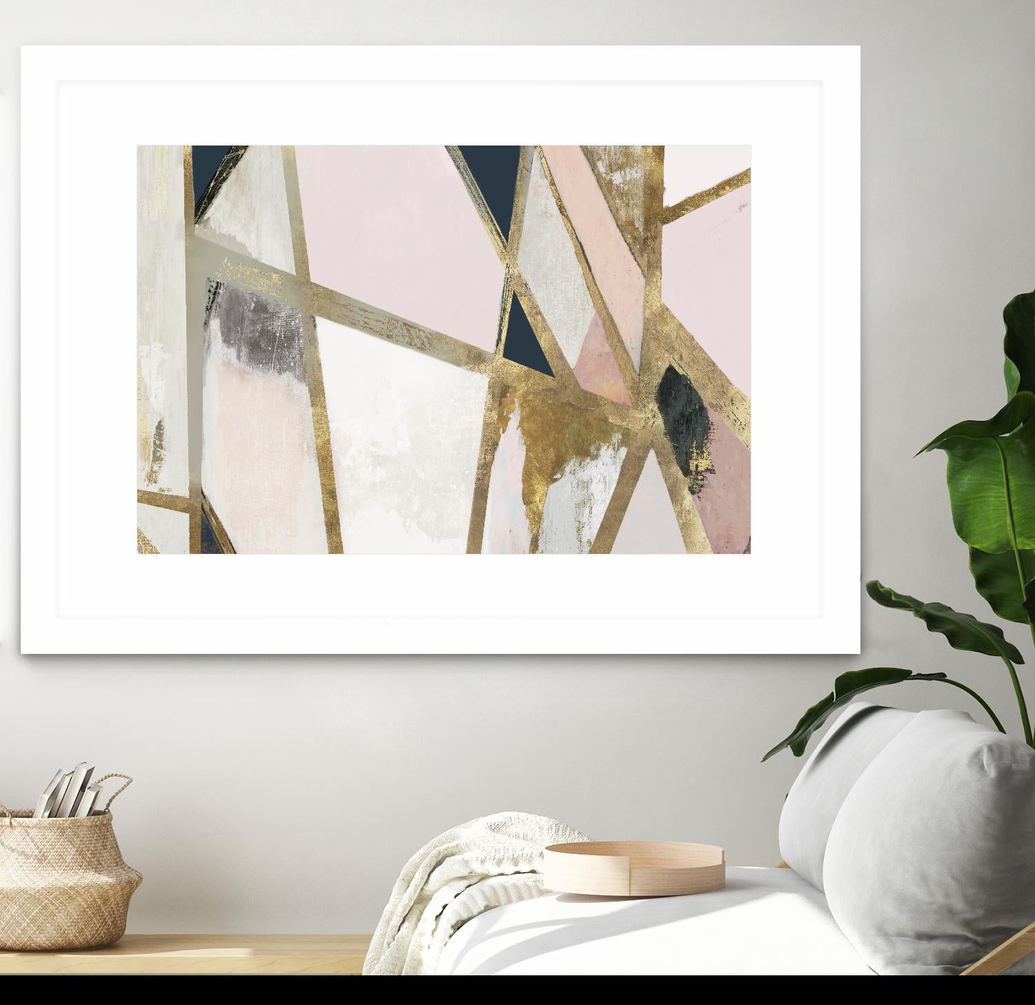 Warm Geometric II Blush Version by PI Studio on GIANT ART - pink abstract