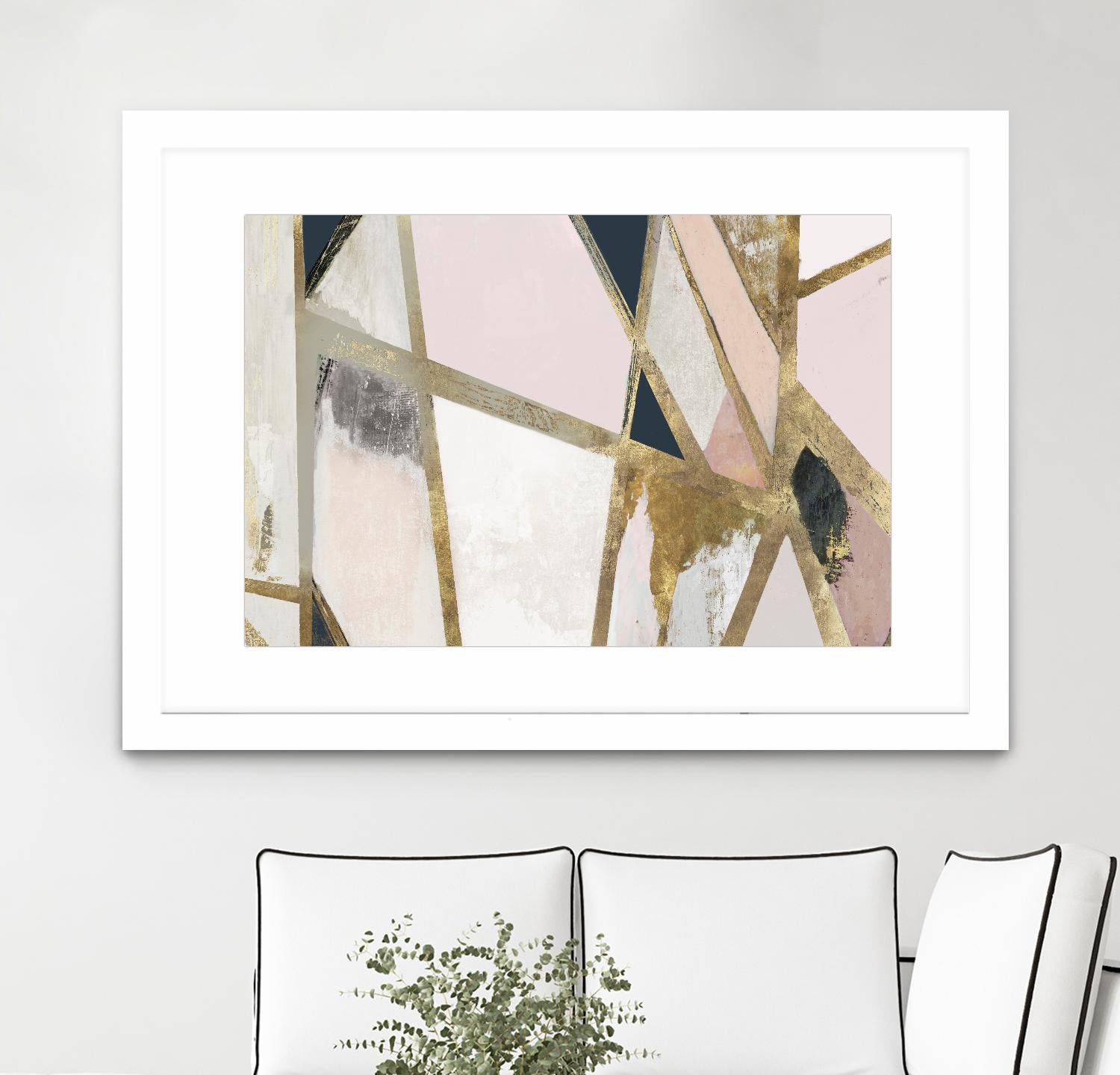 Warm Geometric II Blush Version by PI Studio on GIANT ART - pink abstract