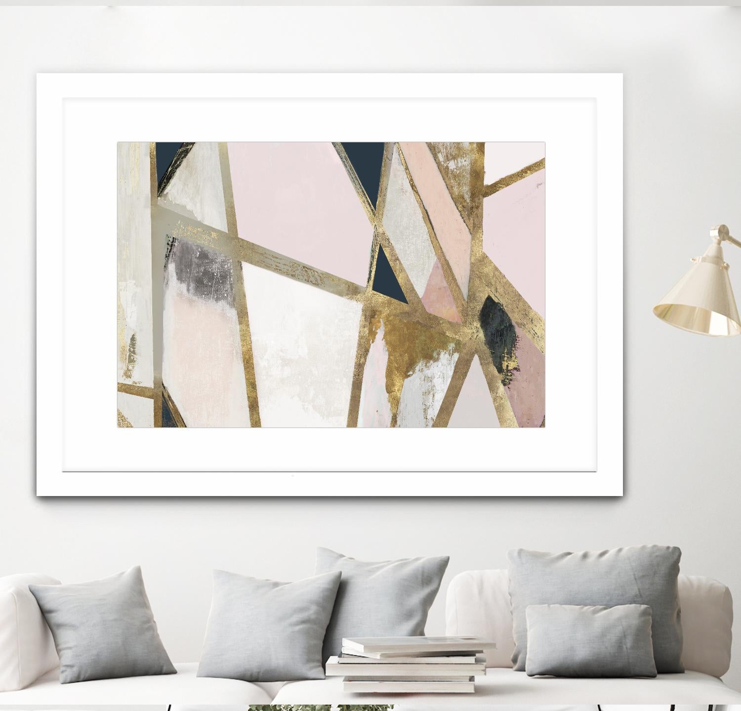 Warm Geometric II Blush Version by PI Studio on GIANT ART - pink abstract