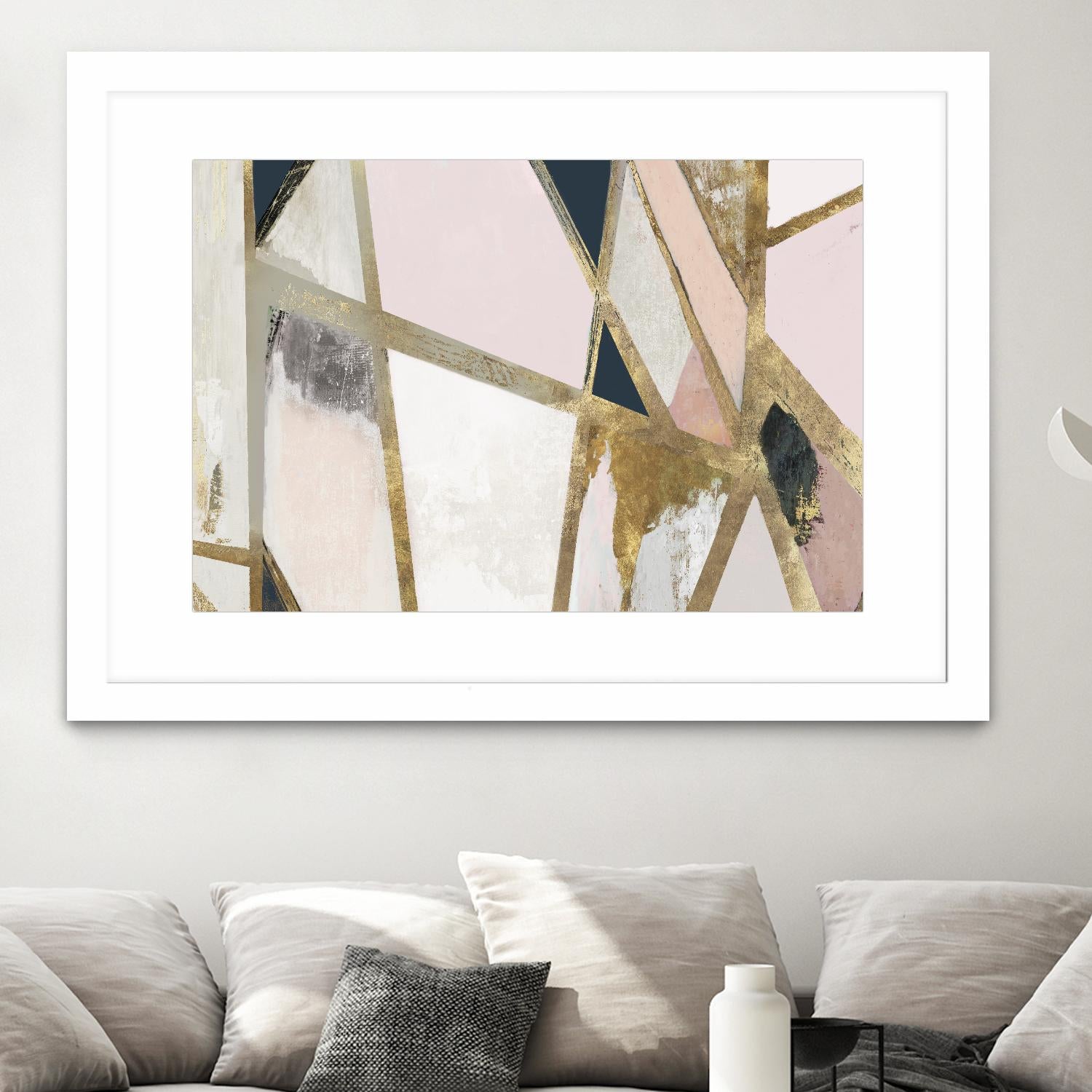 Warm Geometric II Blush Version by PI Studio on GIANT ART - pink abstract