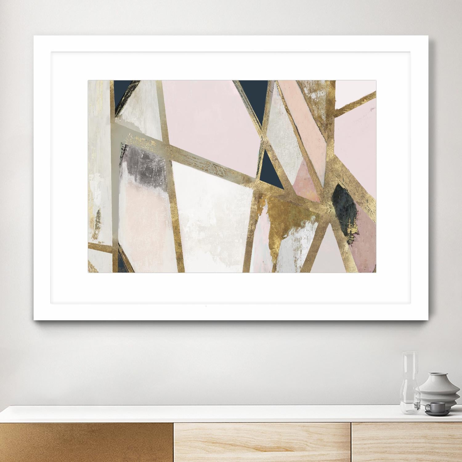 Warm Geometric II Blush Version by PI Studio on GIANT ART - pink abstract
