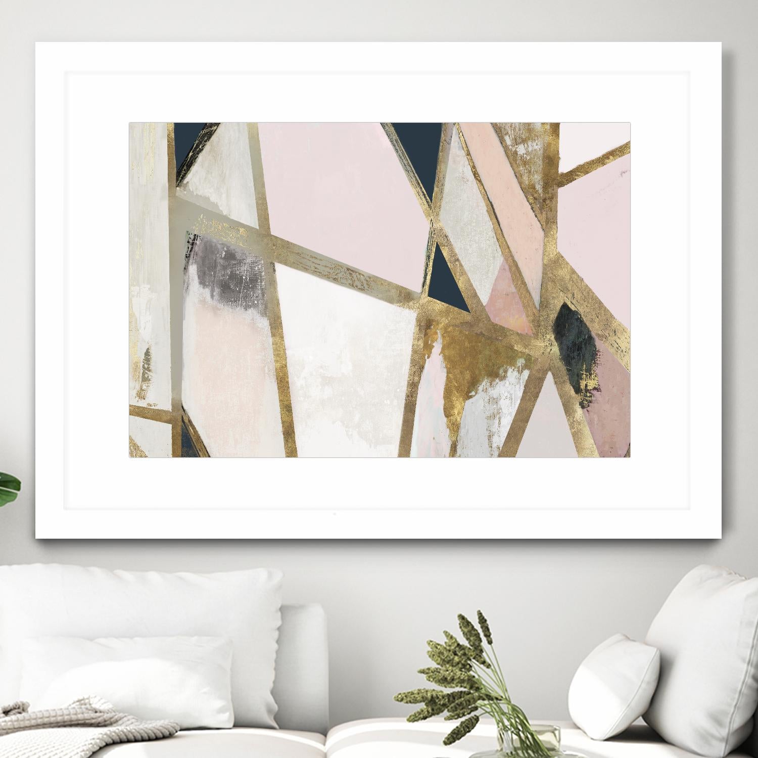 Warm Geometric II Blush Version by PI Studio on GIANT ART - pink abstract