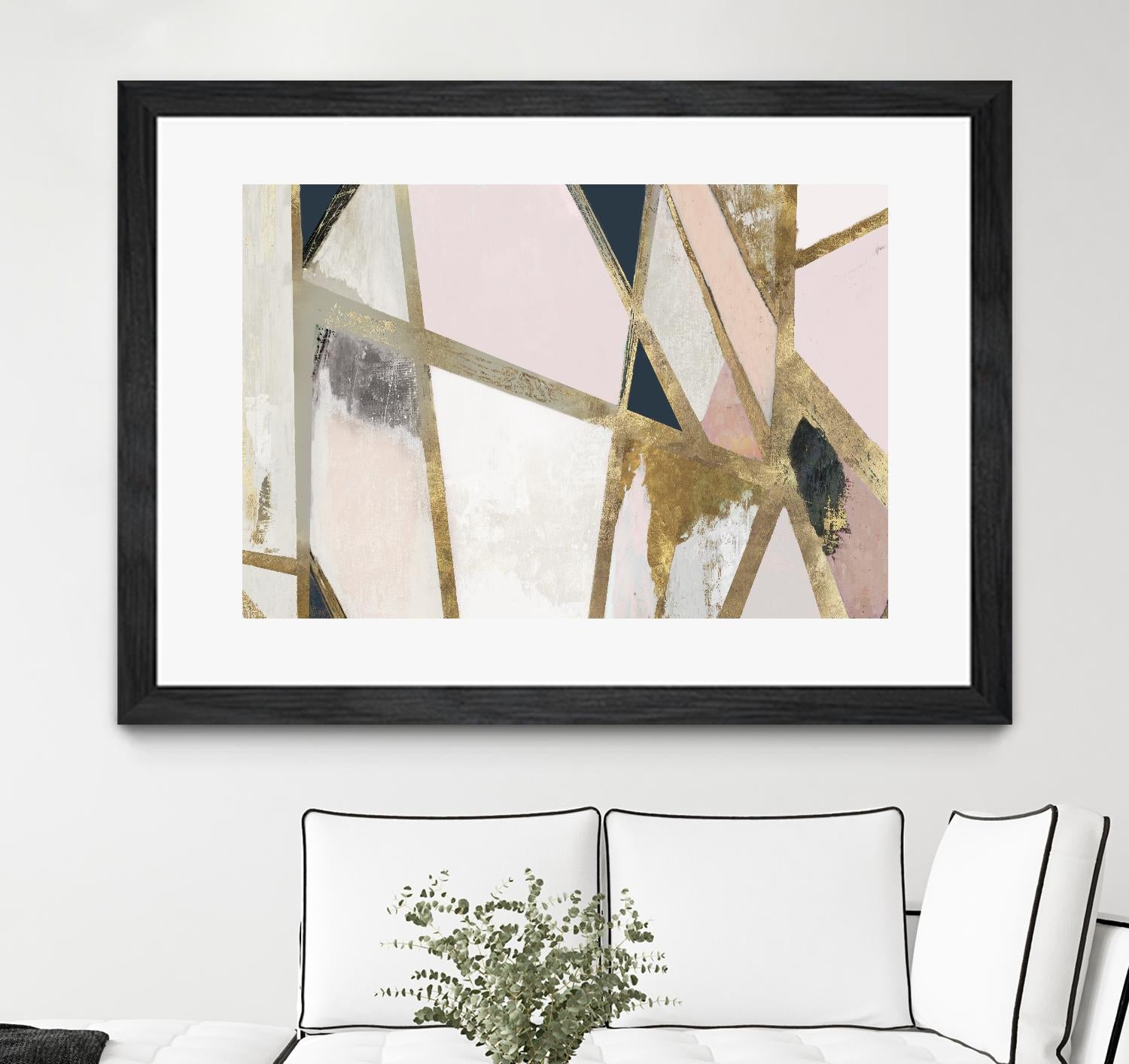 Warm Geometric II Blush Version by PI Studio on GIANT ART - pink abstract