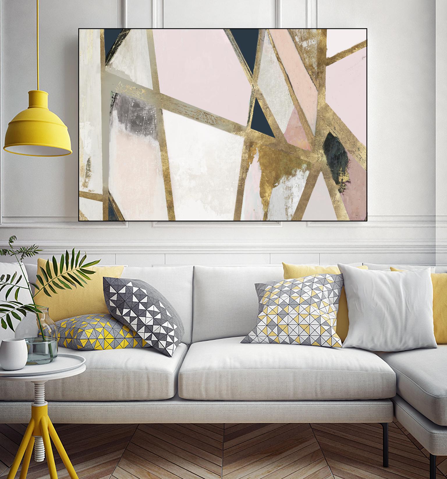 Warm Geometric II Blush Version by PI Studio on GIANT ART - pink abstract