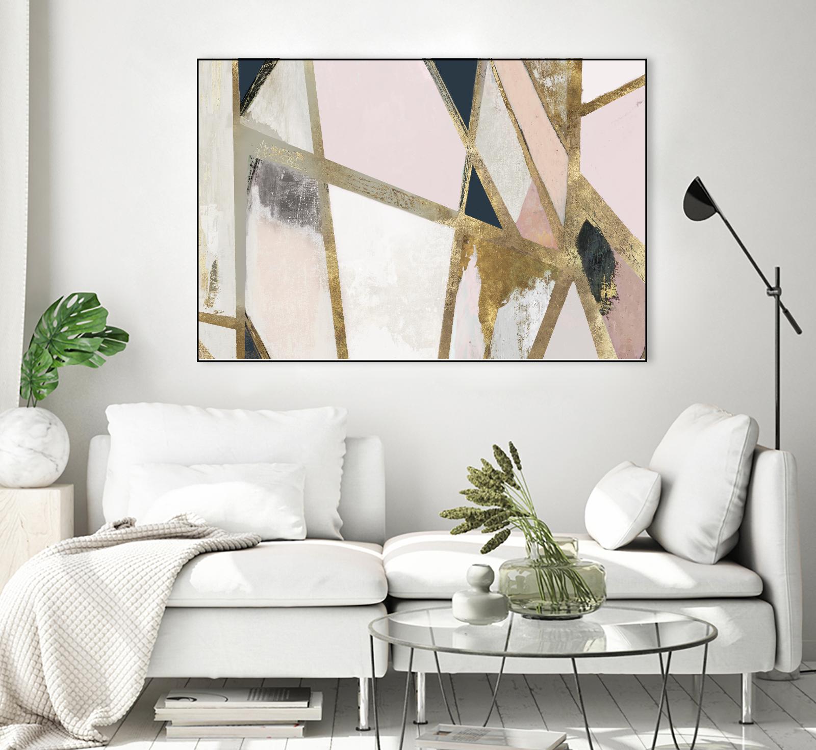 Warm Geometric II Blush Version by PI Studio on GIANT ART - pink abstract