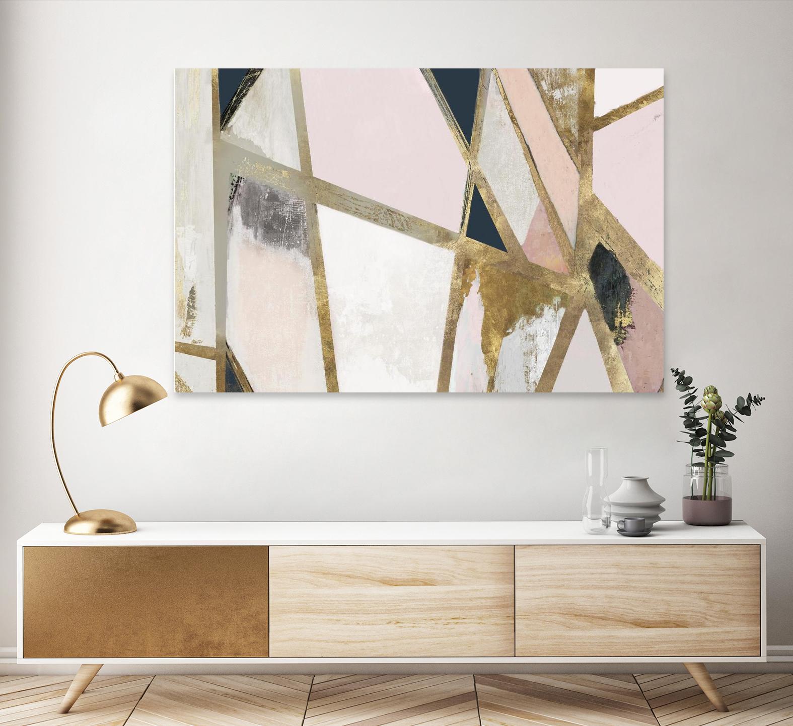 Warm Geometric II Blush Version by PI Studio on GIANT ART - pink abstract