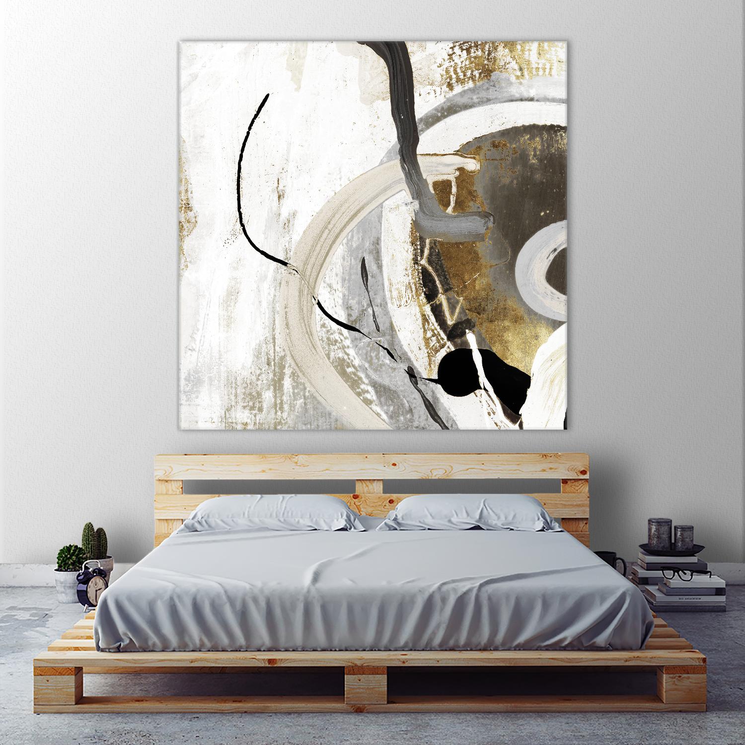 Teal - Tangled II Teal version by PI Studio on GIANT ART - grey abstract