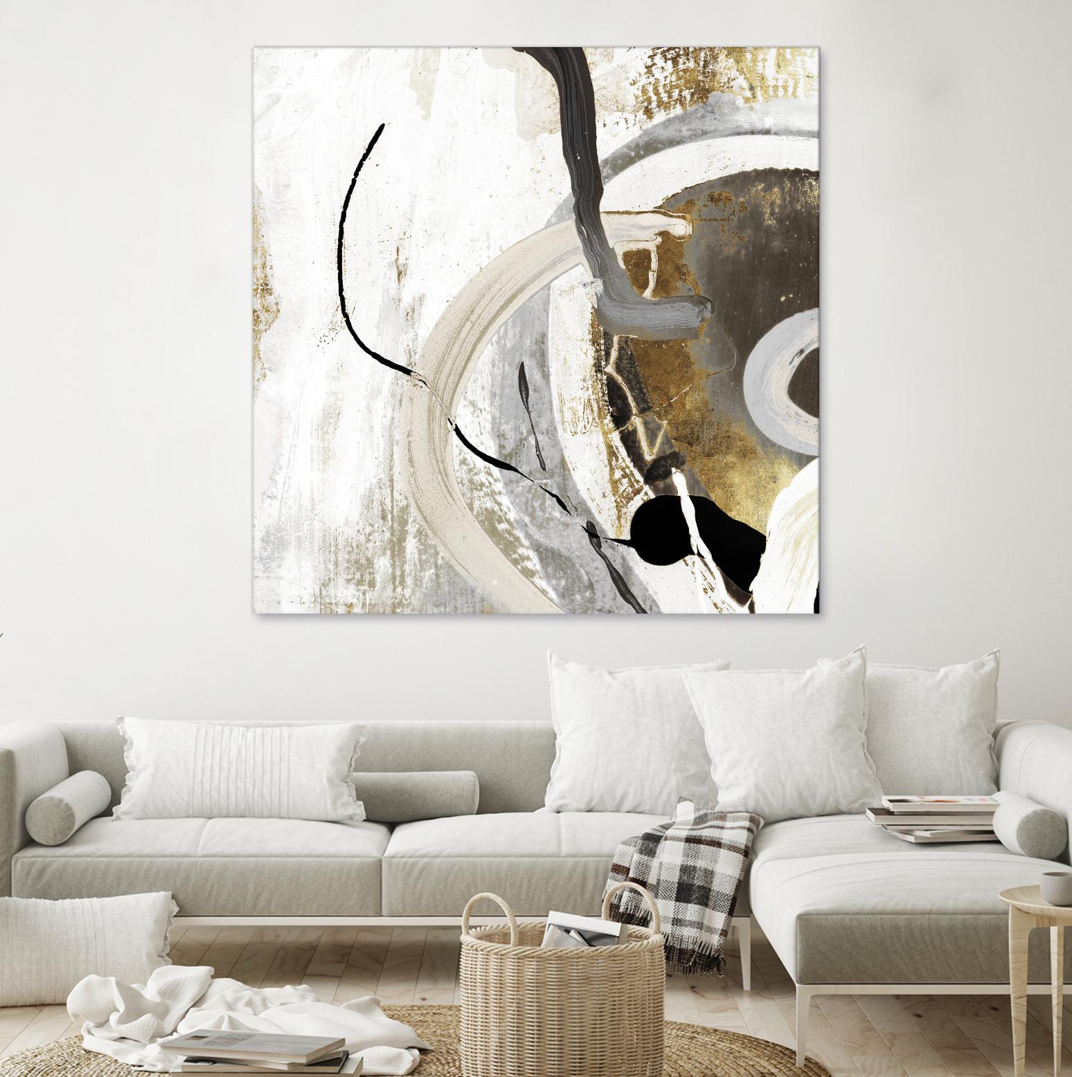 Teal - Tangled II Teal version by PI Studio on GIANT ART - grey abstract