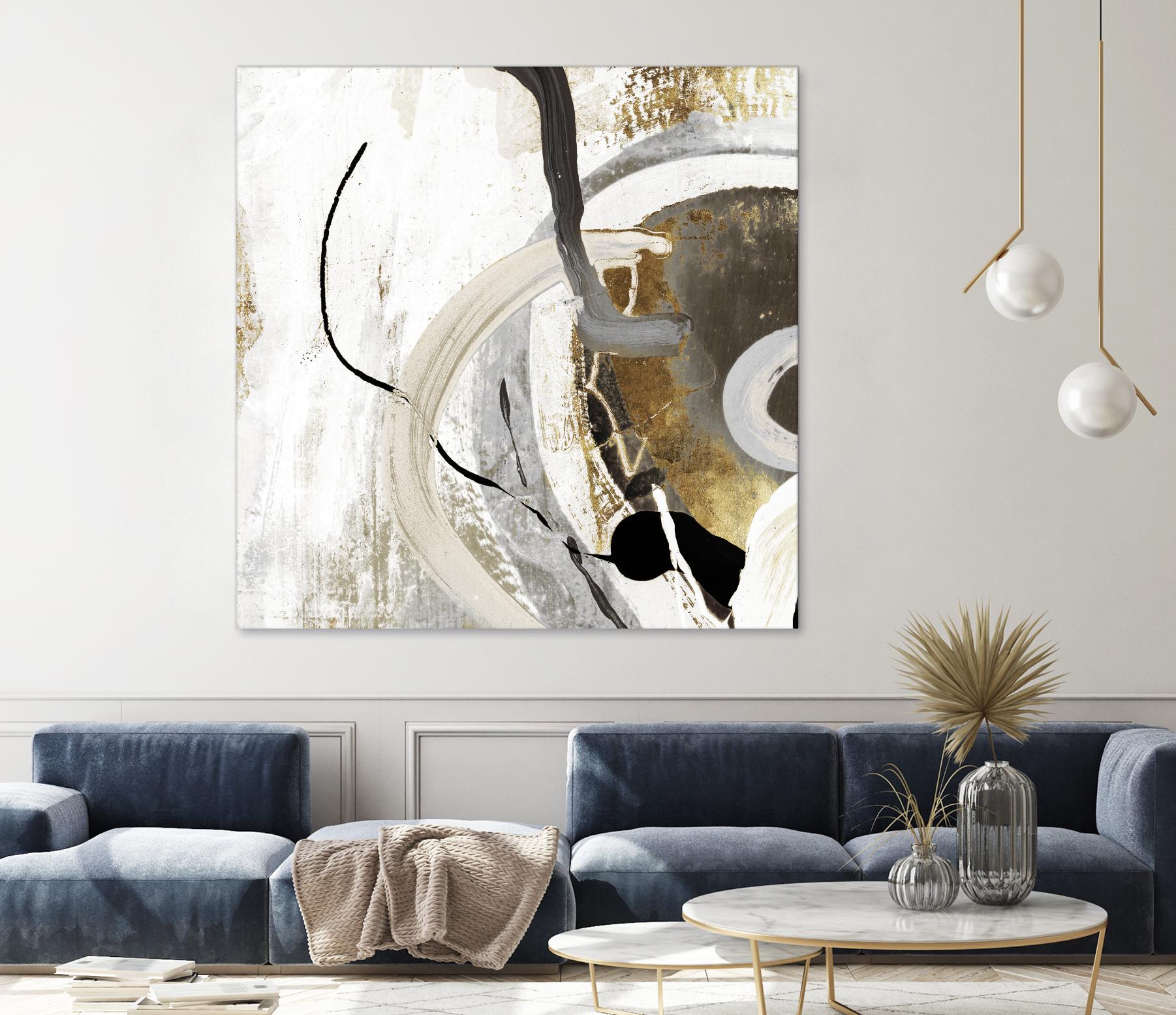 Teal - Tangled II Teal version by PI Studio on GIANT ART - grey abstract