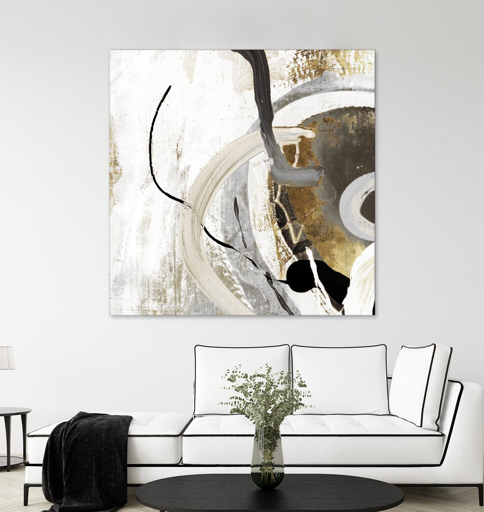 Teal - Tangled II Teal version by PI Studio on GIANT ART - grey abstract