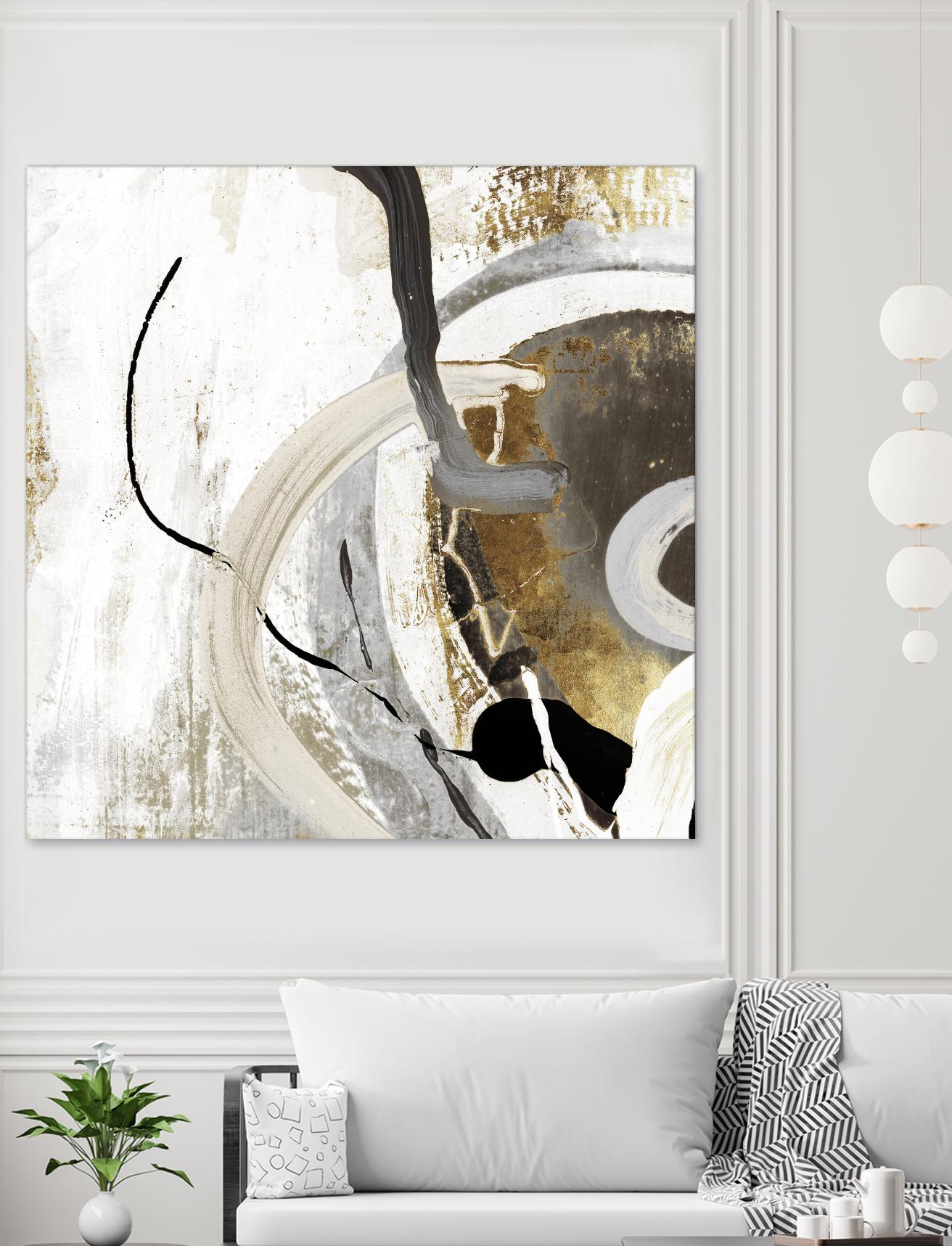 Teal - Tangled II Teal version by PI Studio on GIANT ART - grey abstract